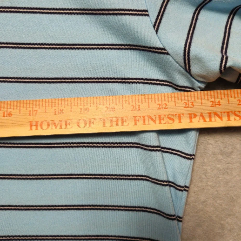 POLO RALPH LAUREN Polo Shirt Mens Large Blue Stripe Pony‎ Logo Cotton Classic